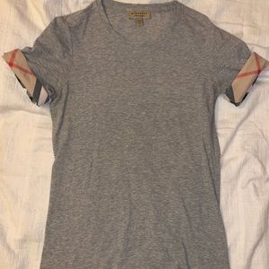 Brand New Burberry Tee  classic print on sleeves